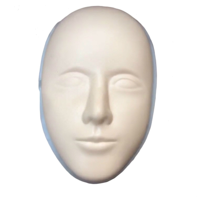 Yellow Silicone Tattoo Practice Skin Face Silica Head Size 22cm * 14cm