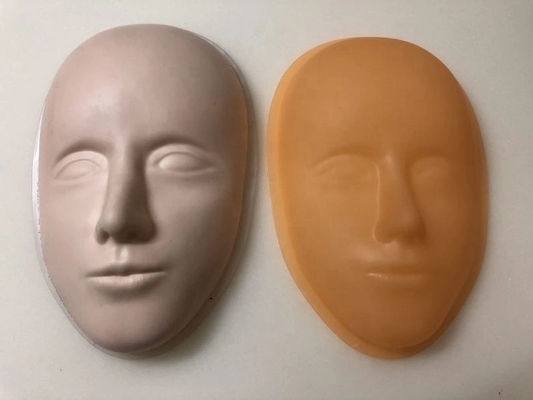 Yellow Silicone Tattoo Practice Skin Face Silica Head Size 22cm * 14cm
