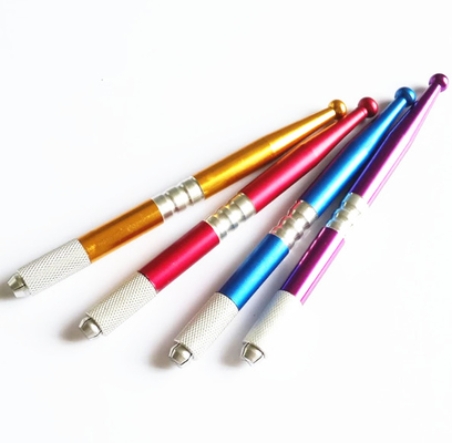Colorful Microblading Manual Pen Length 13cm Lock Pin Device Disposable Needles