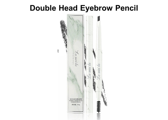 Natural Looking Eyebrow Pencil , Double Head Makeup Eyebrow Pencil Smooth Coloring