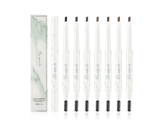 Natural Looking Eyebrow Pencil , Double Head Makeup Eyebrow Pencil Smooth Coloring