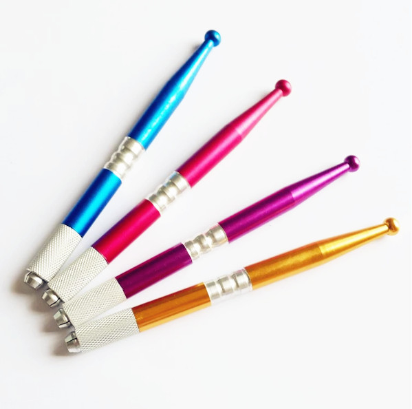 Colorful Microblading Manual Pen Length 13cm Lock Pin Device Disposable Needles